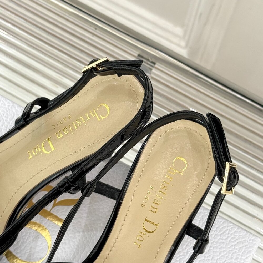 Premium Dior Black Ribbed Heels - Picture 8 of 8